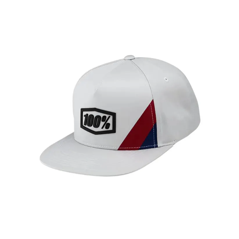 100% Cornerstone Snapback Cap (Light Grey)