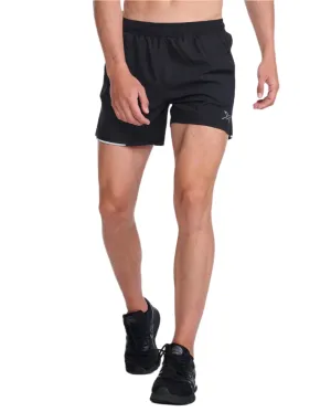 2XU Aero 5 Inch Men's Running Shorts (Black/Silver Reflective)
