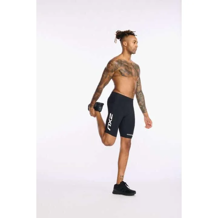 2XU Aero 9 Inch Men's Triathlon Shorts (Black/White)