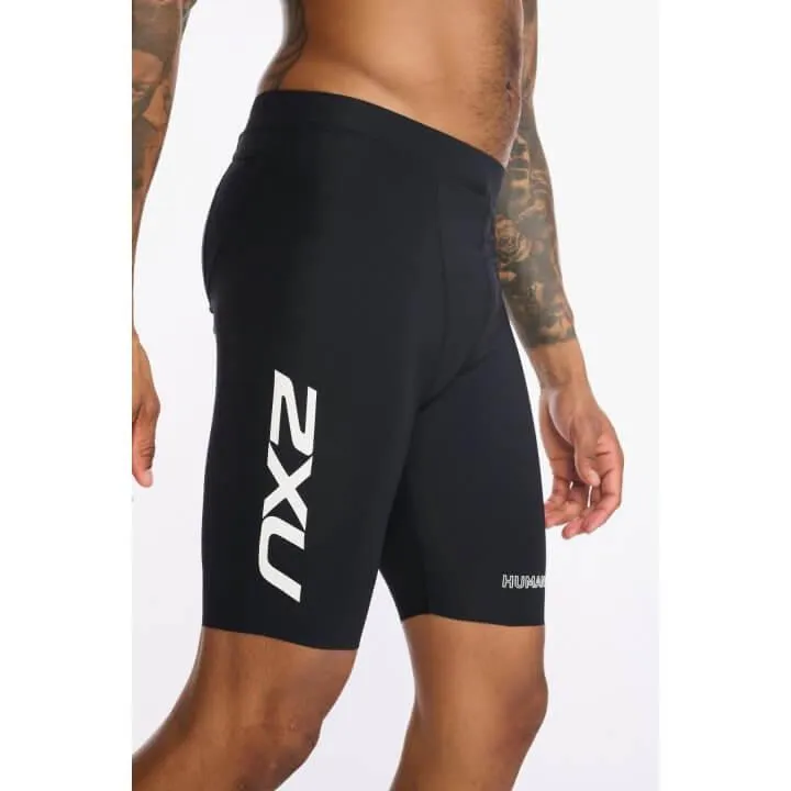 2XU Aero 9 Inch Men's Triathlon Shorts (Black/White)