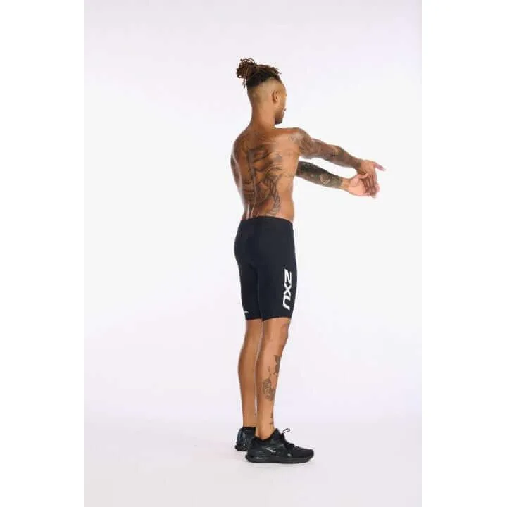 2XU Aero 9 Inch Men's Triathlon Shorts (Black/White)