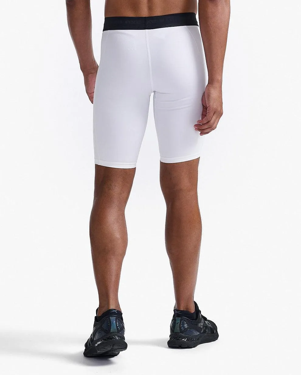 2XU Base Layer Men's Compression Shorts (White/White)