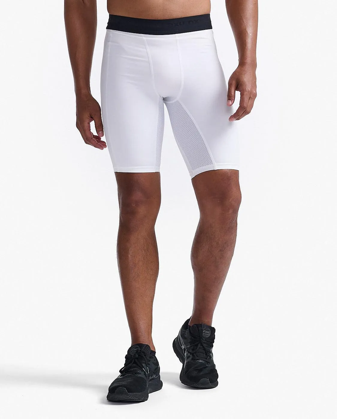 2XU Base Layer Men's Compression Shorts (White/White)