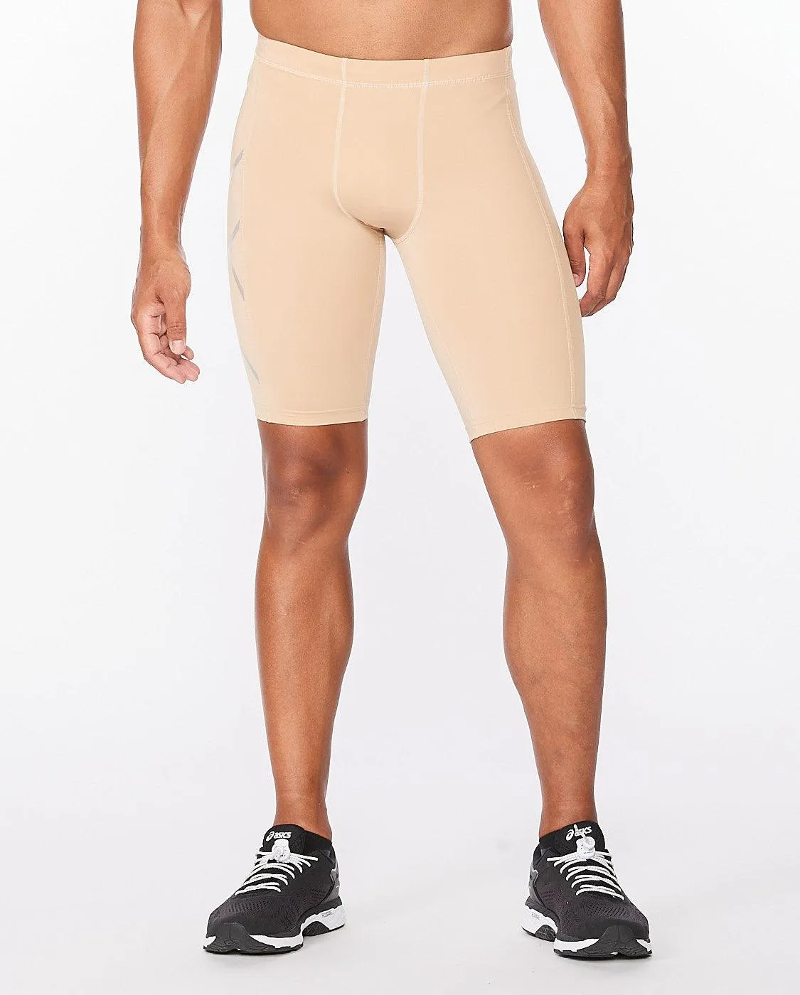 2XU Core Men's Compression Shorts (Beige/Silver)