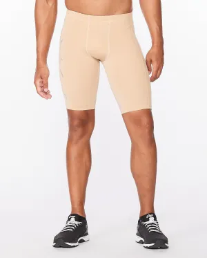 2XU Core Men's Compression Shorts (Beige/Silver)