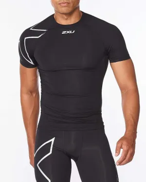 2XU Core Short Sleeve Men's Compression Top (Black Silver)