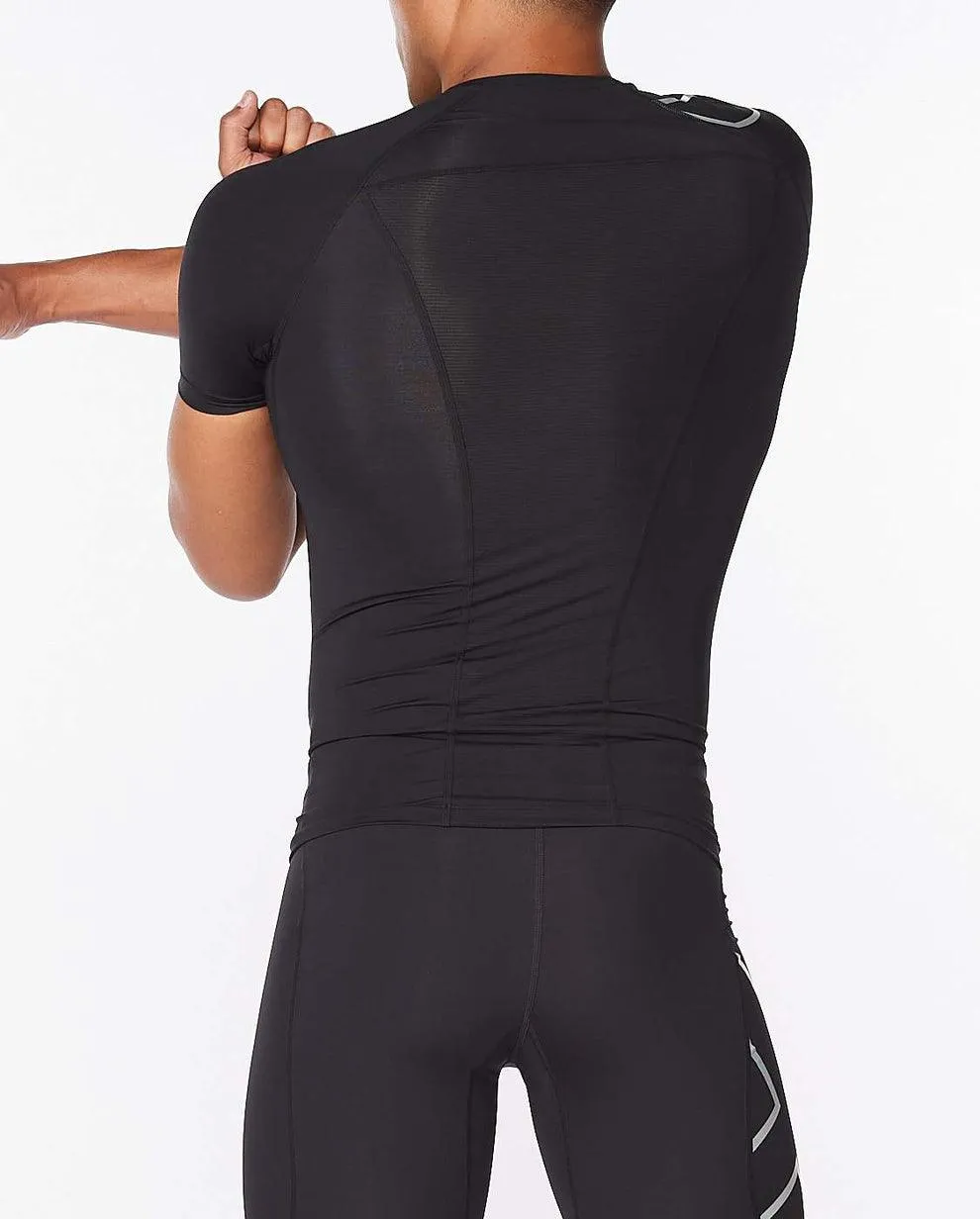2XU Core Short Sleeve Men's Compression Top (Black Silver)