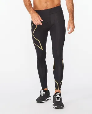 2XU Light Speed Men's Compression Tights (Black/Gold Reflective)