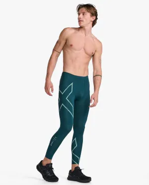 2XU Light Speed Men's Compression Tights (Pine/Raft Reflective)