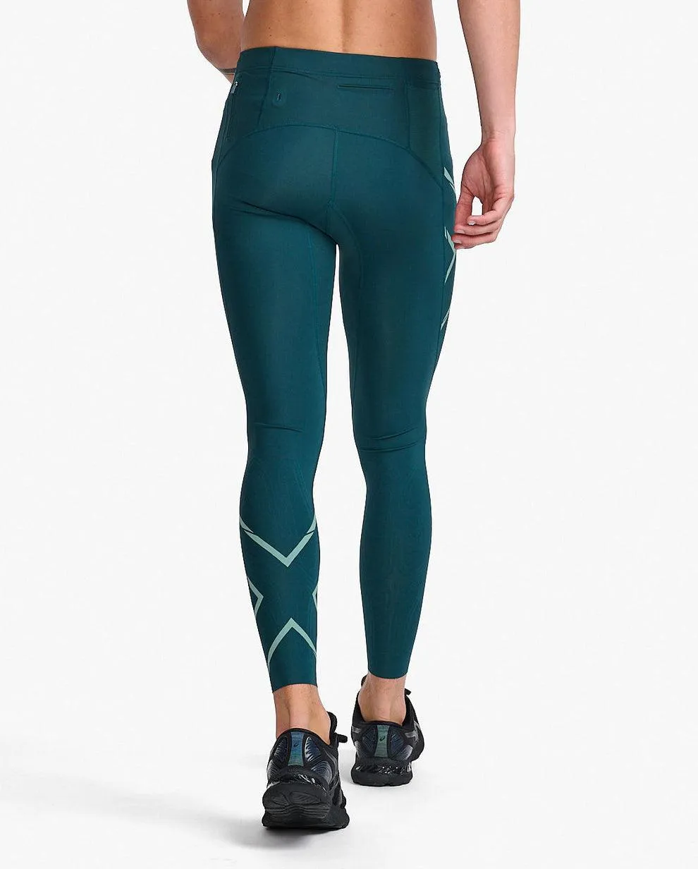 2XU Light Speed Men's Compression Tights (Pine/Raft Reflective)