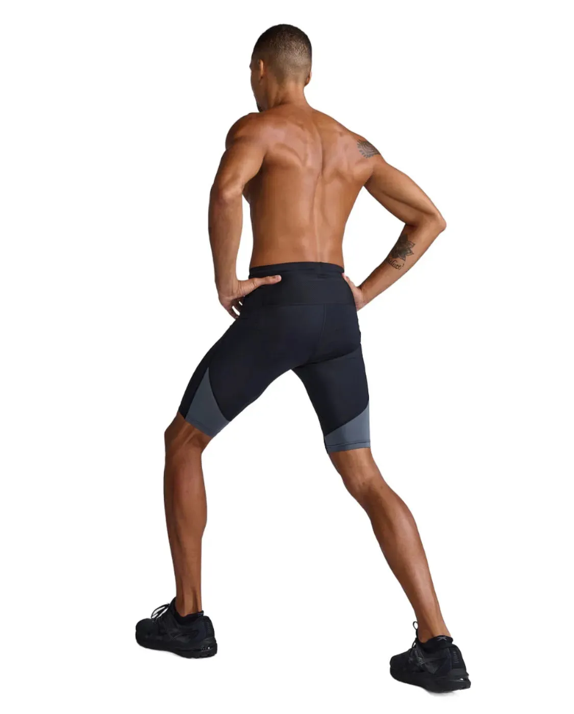 2XU Light Speed React Men's Cycling Compression Shorts (Black/White Reflective)