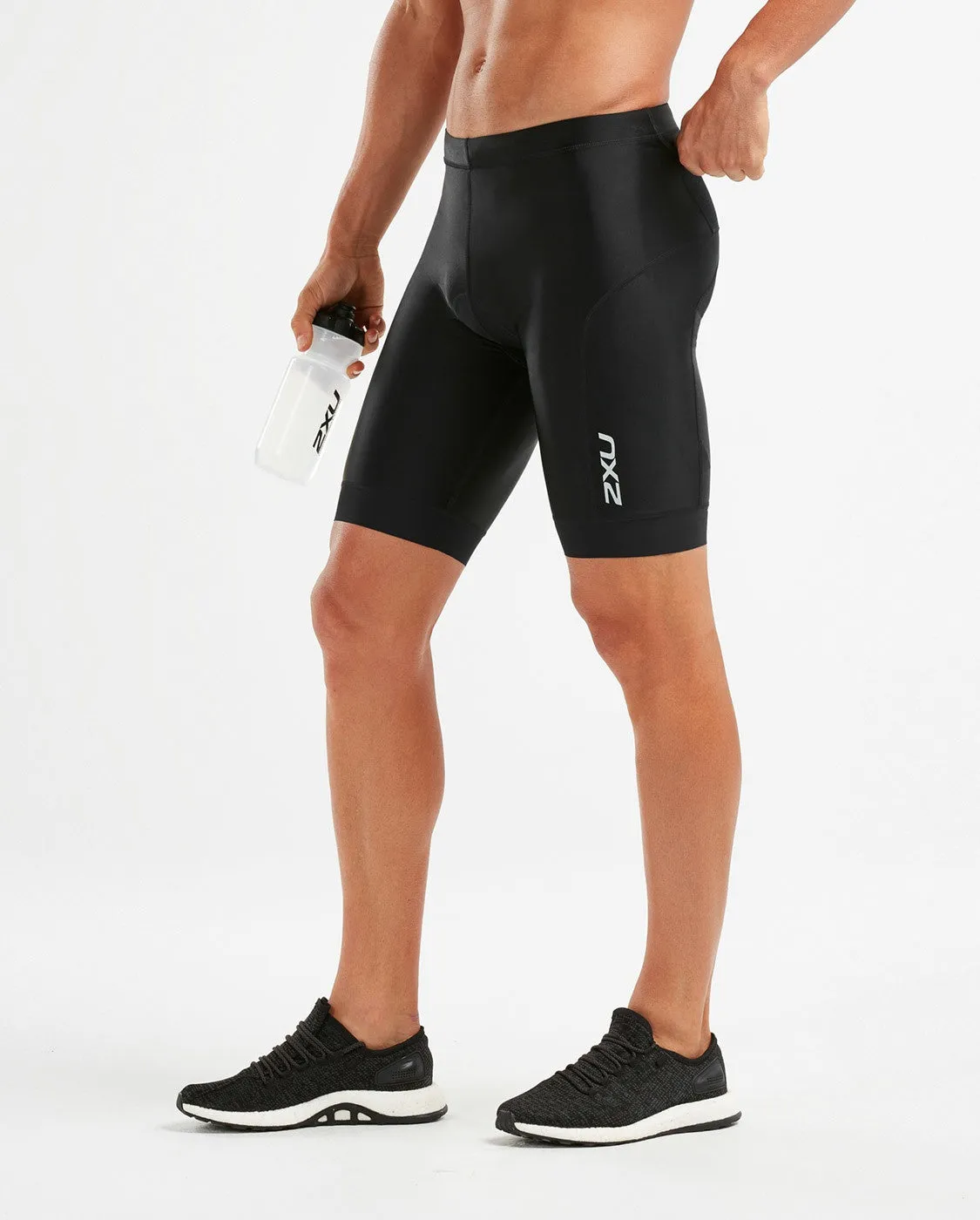 2XU Perform 9 Inch Men's Triathlon Shorts (Black/Black)
