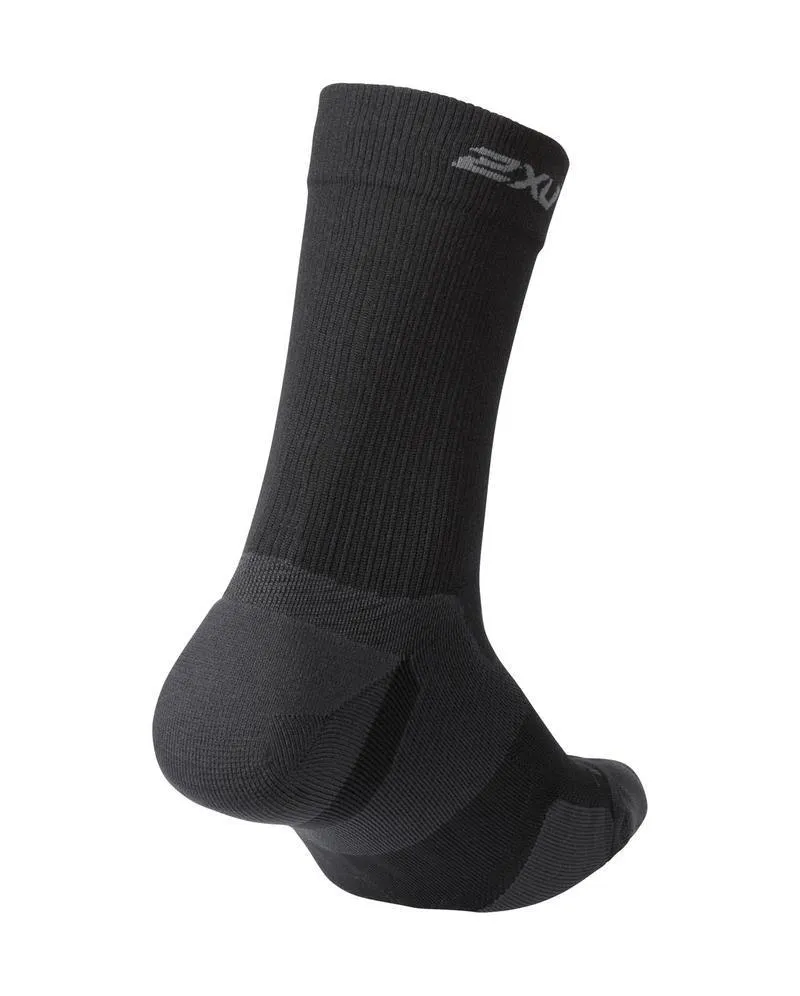 2XU Vectr Cushion Crew Unisex Compression Socks (Black/Titanium)