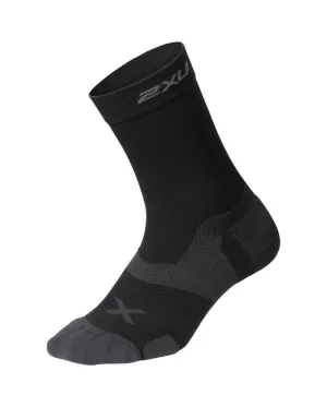 2XU Vectr Cushion Crew Unisex Compression Socks (Black/Titanium)