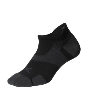 2XU Vectr Cushion No Show Unisex Compression Socks (Black/Titanium)