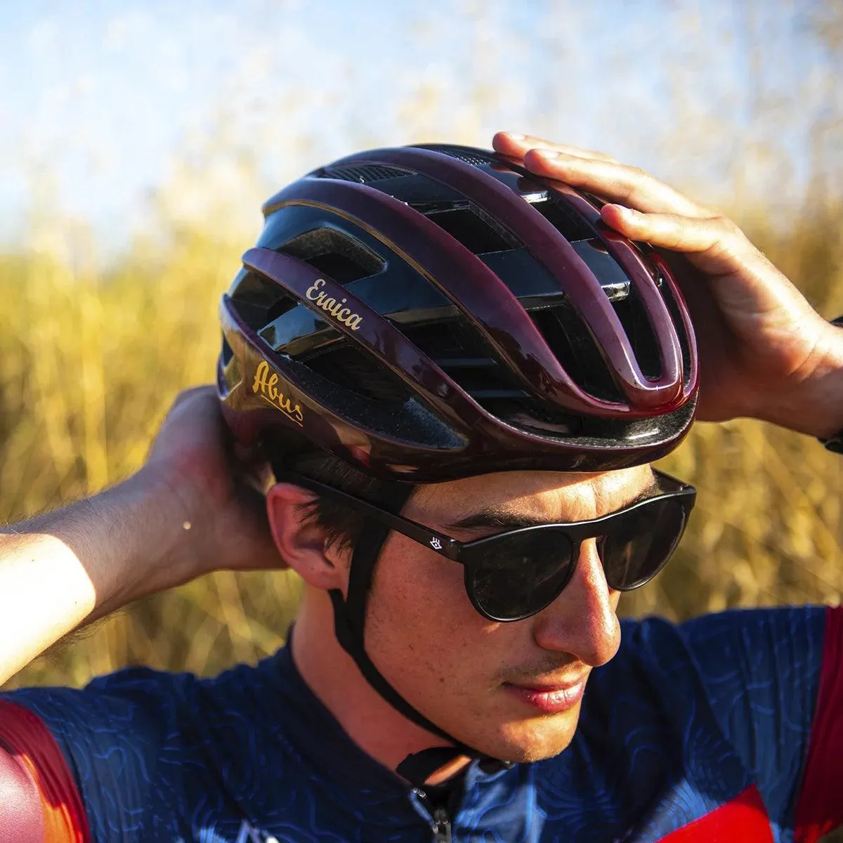 Abus Airbreaker Eroica Road Cycling Helmet (Chianti Red)