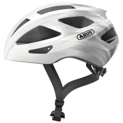 Abus Macator Road Cycling Helmet (White Silver)