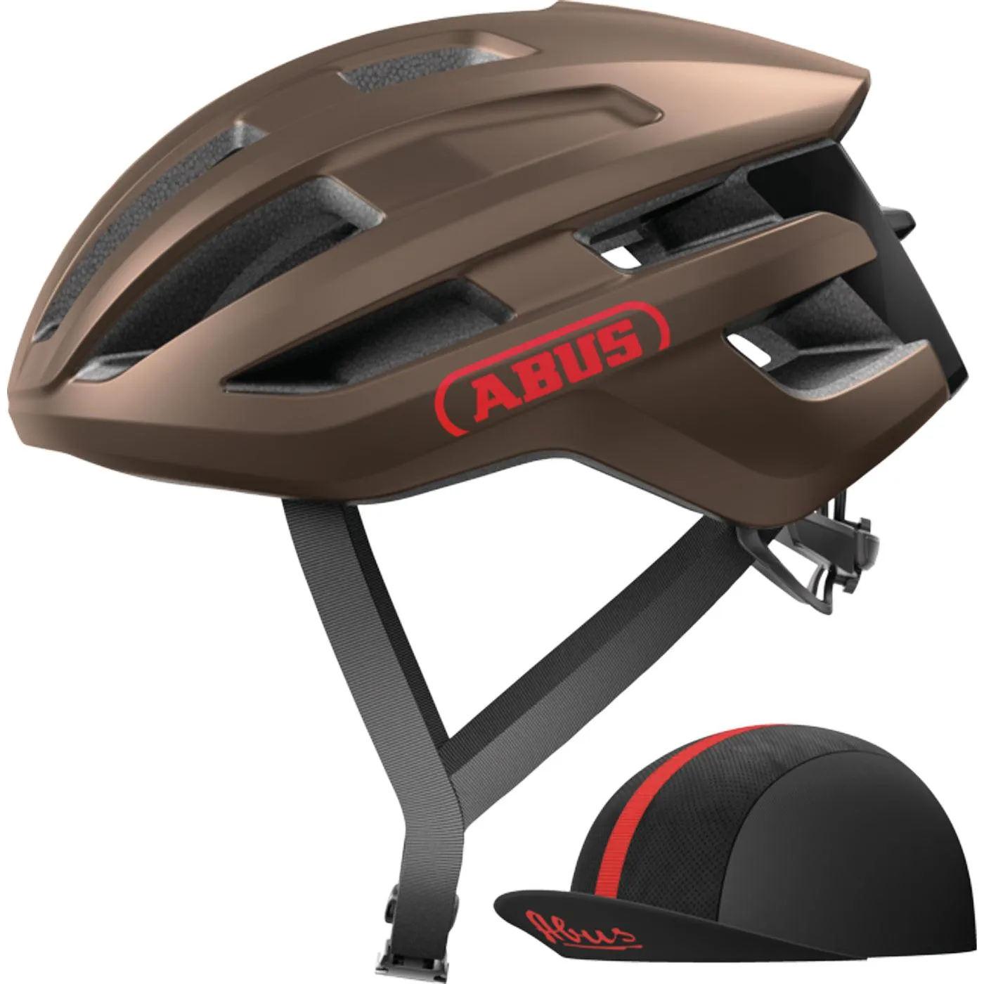 Abus Powerdome Ace Road Cycling Helmet (Metallic Copper)