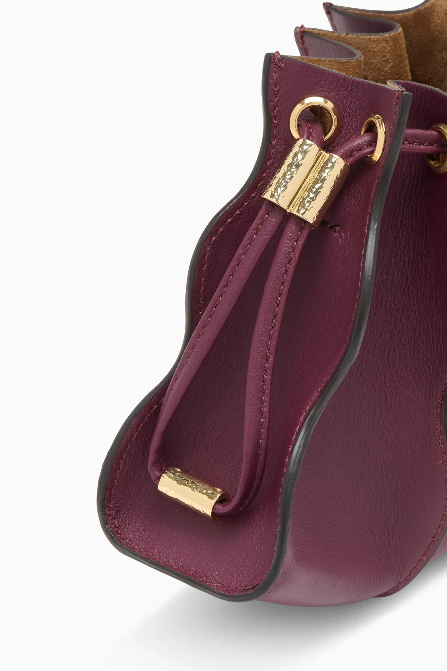 Adria Pleated Wave Mini Crossbody - Bordeaux Ulla Johnson