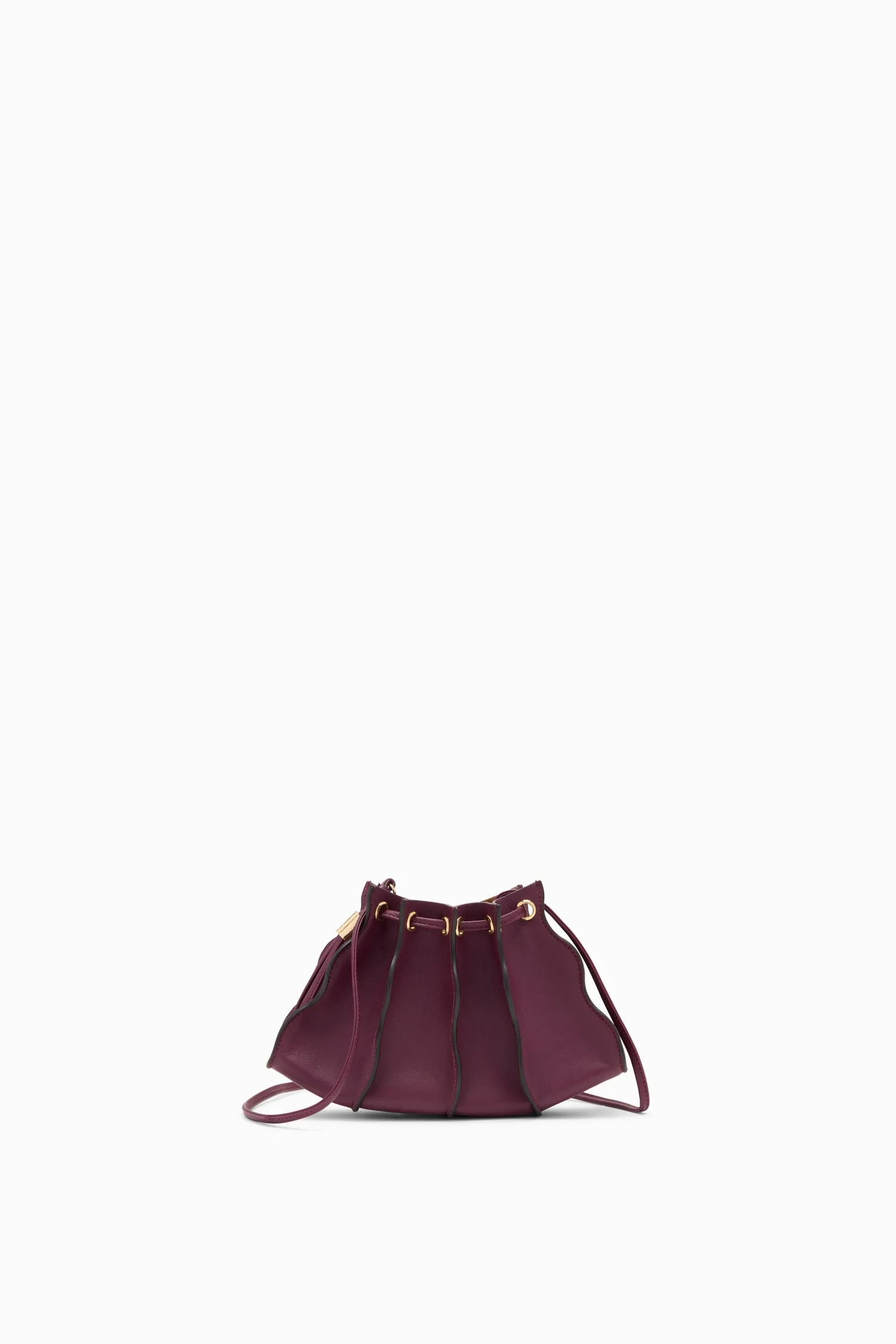 Adria Pleated Wave Mini Crossbody - Bordeaux Ulla Johnson