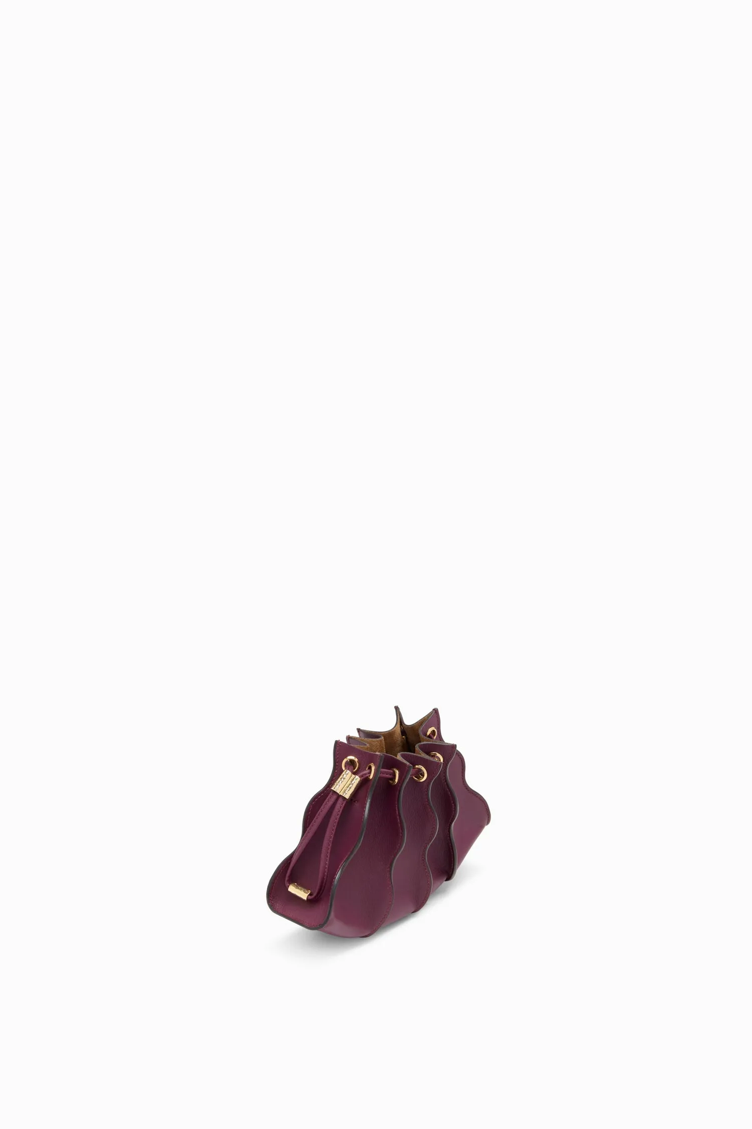 Adria Pleated Wave Mini Crossbody - Bordeaux Ulla Johnson
