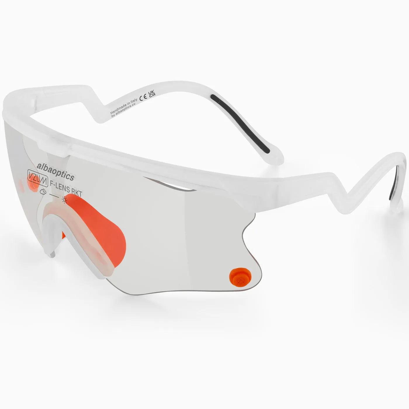 Alba Optics Delta Ultra Glasses - Wht Vzum F Lens Rkt 