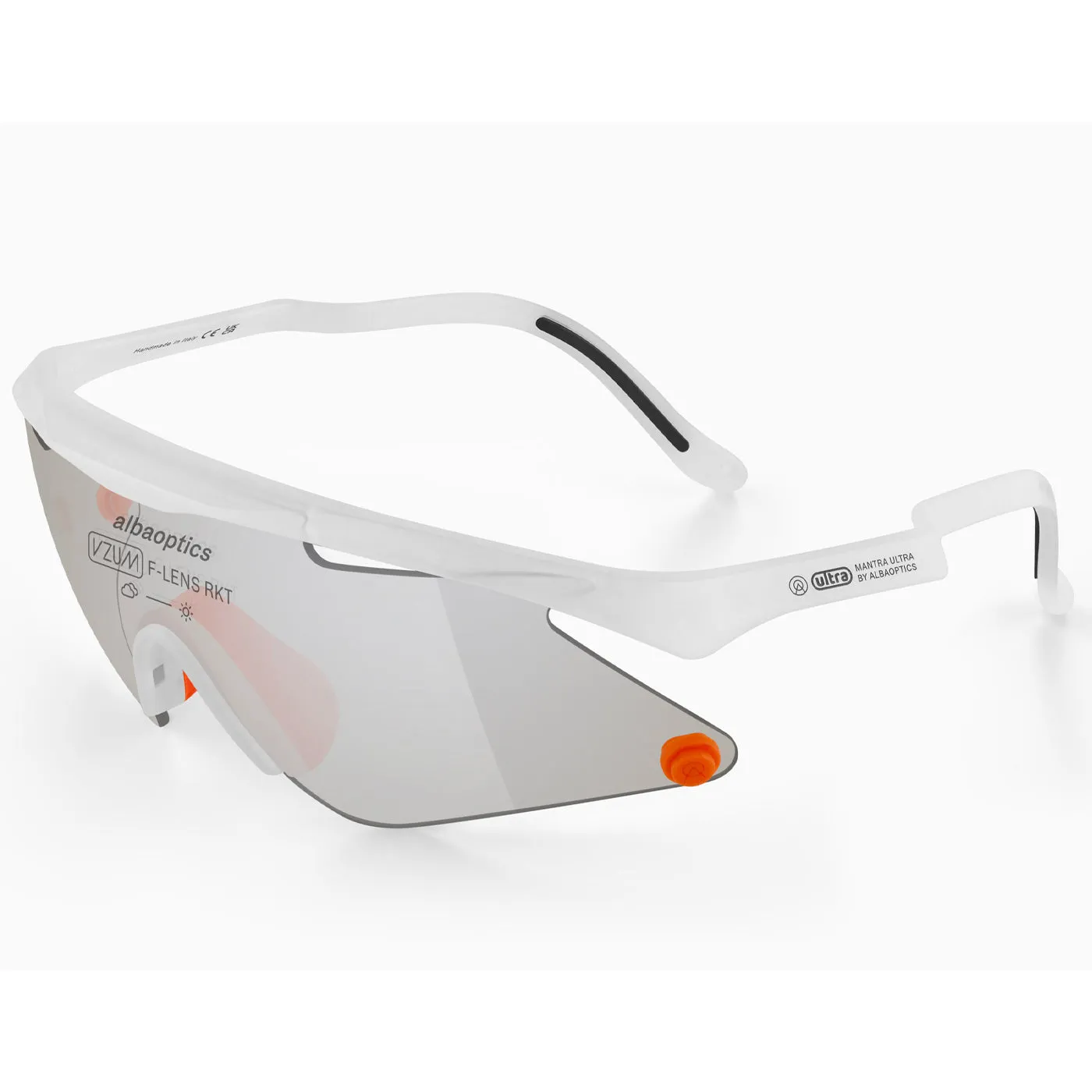 Alba Optics Mantra Ultra Glasses - Wht Vzum F Lens Rkt