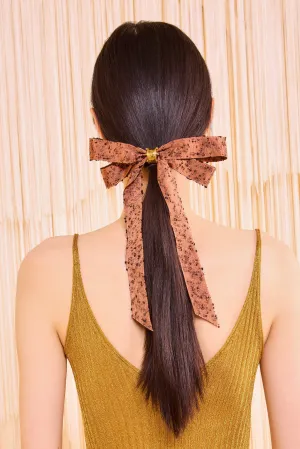 Alexis Ribbon Hair Clip - Dusty Rose Ulla Johnson