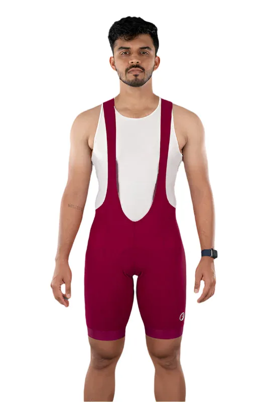 Apace Special Edition Men's Cycling Bibshorts (Crimson)
