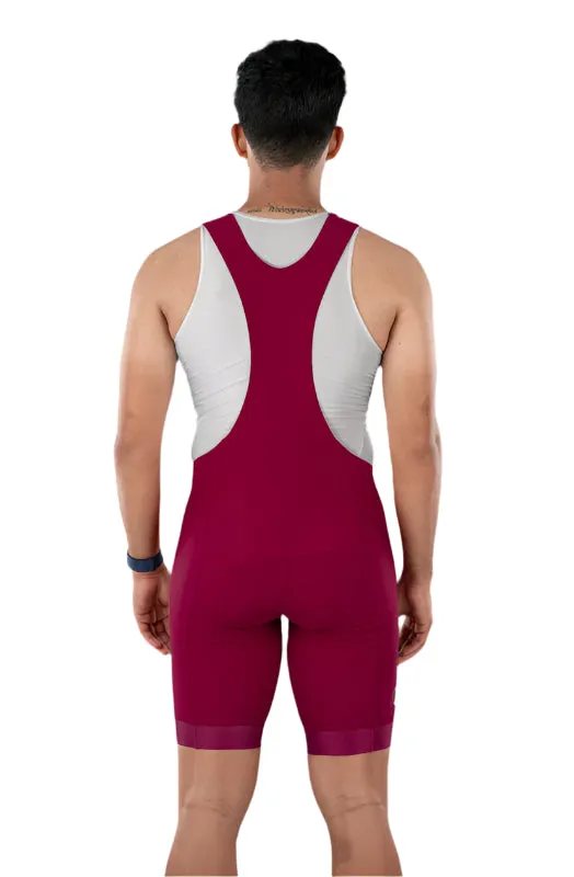 Apace Special Edition Men's Cycling Bibshorts (Crimson)