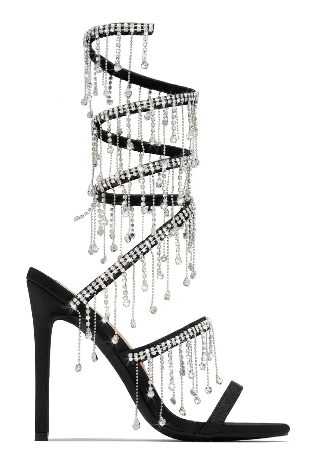 Arabella Rhinestone Tassel Stiletto Heels - Gold Gloria Lanvin