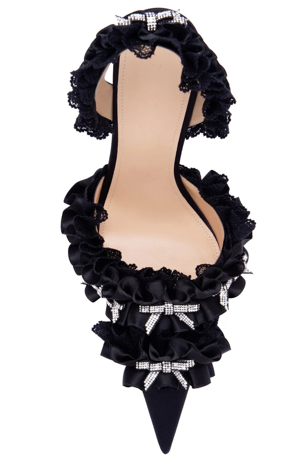Avah Bow-embellished Slingback Pumps - Black Gloria Lanvin