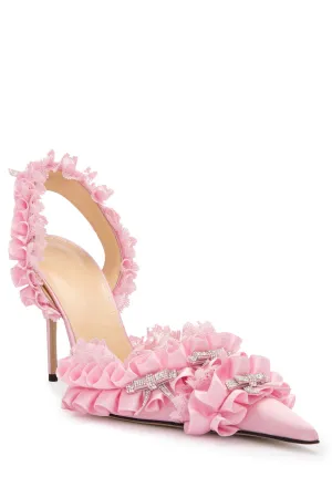 Avah Bow-embellished Slingback Pumps - Pink Gloria Lanvin