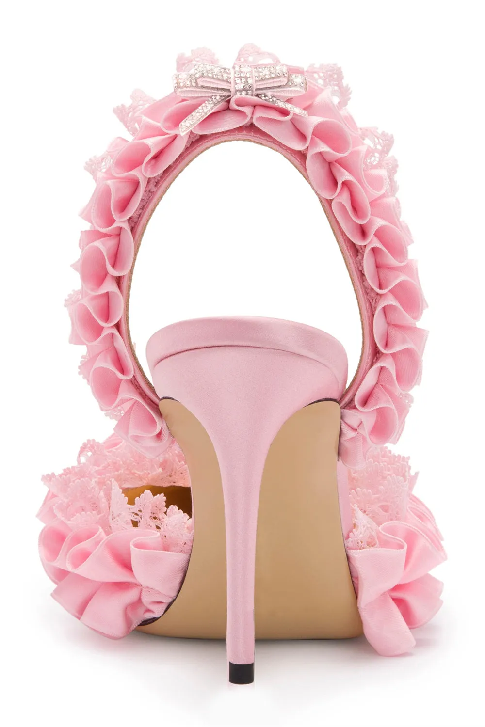 Avah Bow-embellished Slingback Pumps - Pink Gloria Lanvin