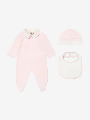 Baby Girls Logo Babygrow Set in Pink
