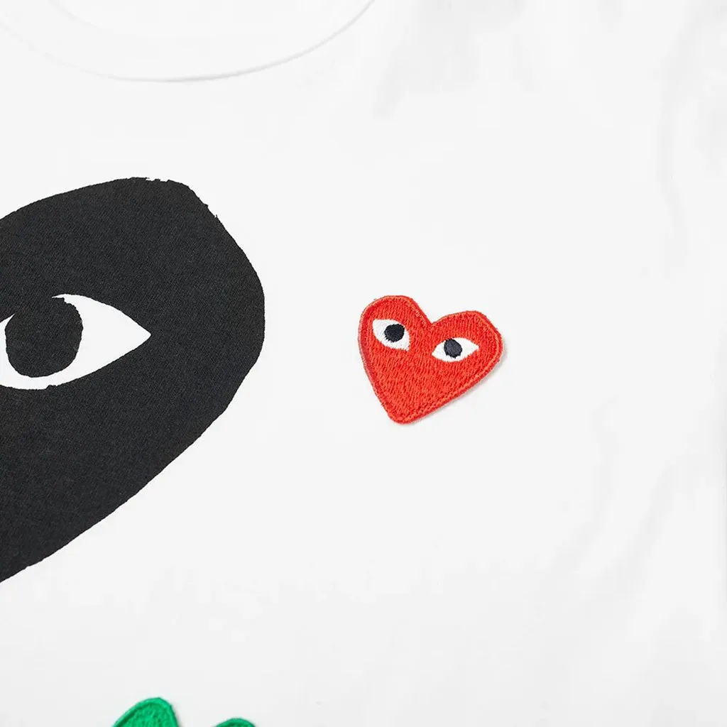 Black Colorful Hearts T-Shirt