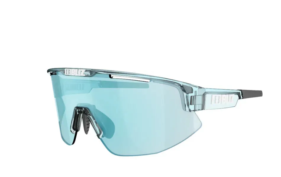 Bliz Matrix Sport Sunglasses (Smoke Blue/Transparent Ice)