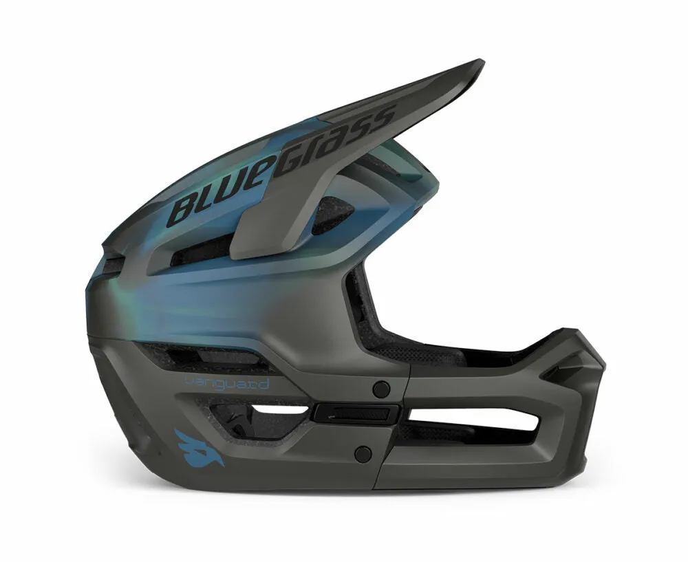 Bluegrass Vanguard Core MTB Cycling Helmet (Matt Blue Fluid)