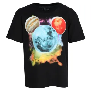 Boys Disney Mickey Mouse Planet Short Sleeve T-Shirt