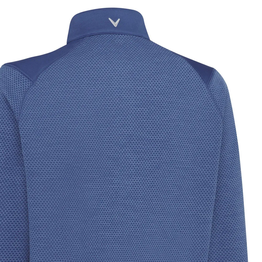 Callaway 1/4 Zip Hex Fleece - Med Galaxy Heather