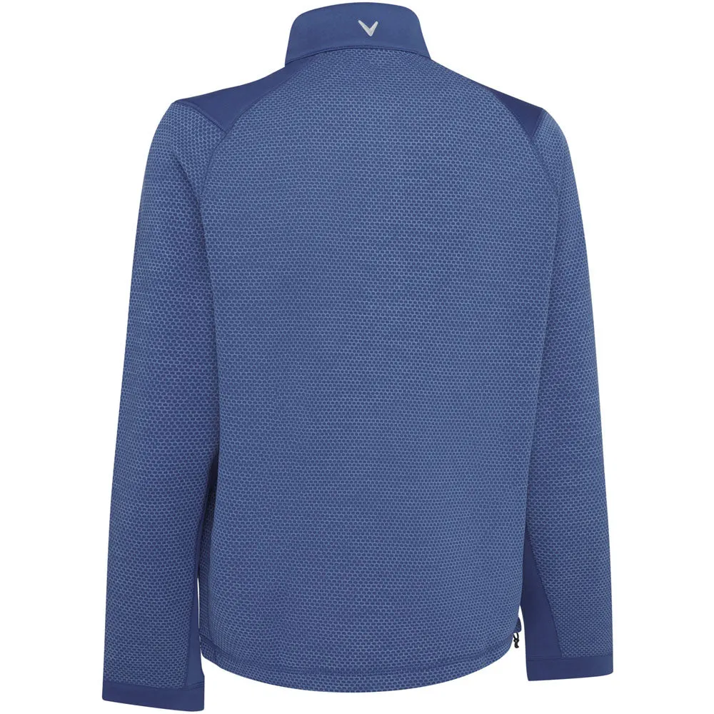 Callaway 1/4 Zip Hex Fleece - Med Galaxy Heather