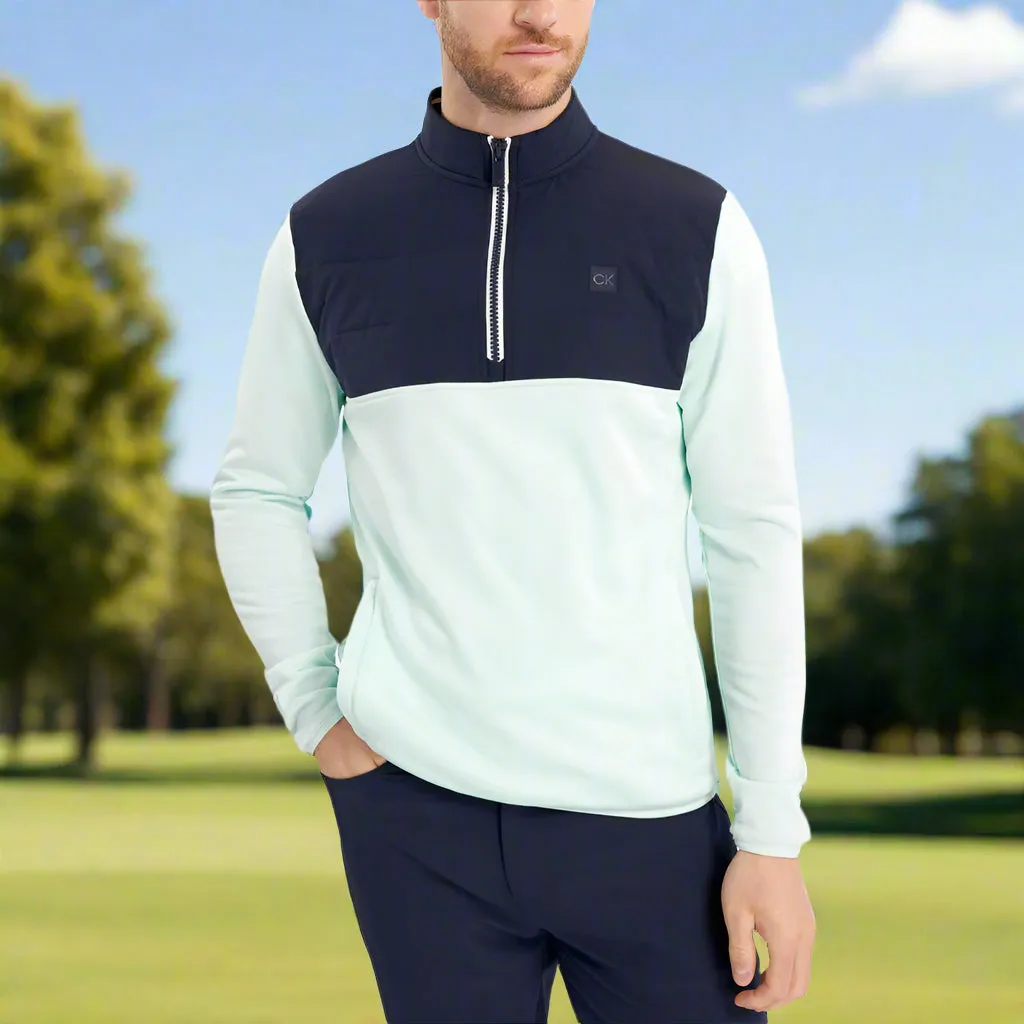 Calvin Klein Atlantic Hybrid 1/2 Zip Pullover - Light Jade