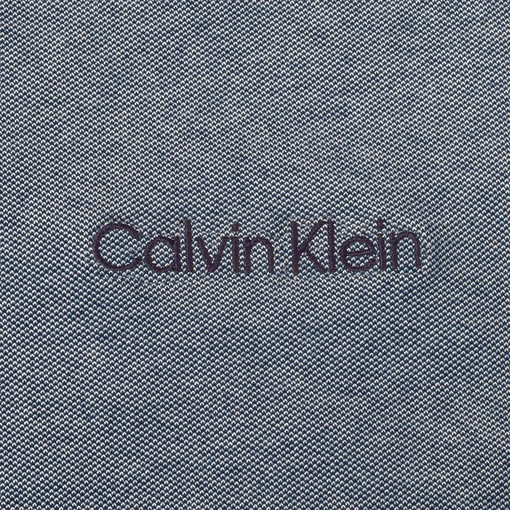 Calvin Klein Medina Long Sleeve Polo Shirt - Engine Marl
