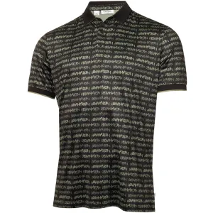 Calvin Klein Signature Polo Shirt - Black/Cameo Green