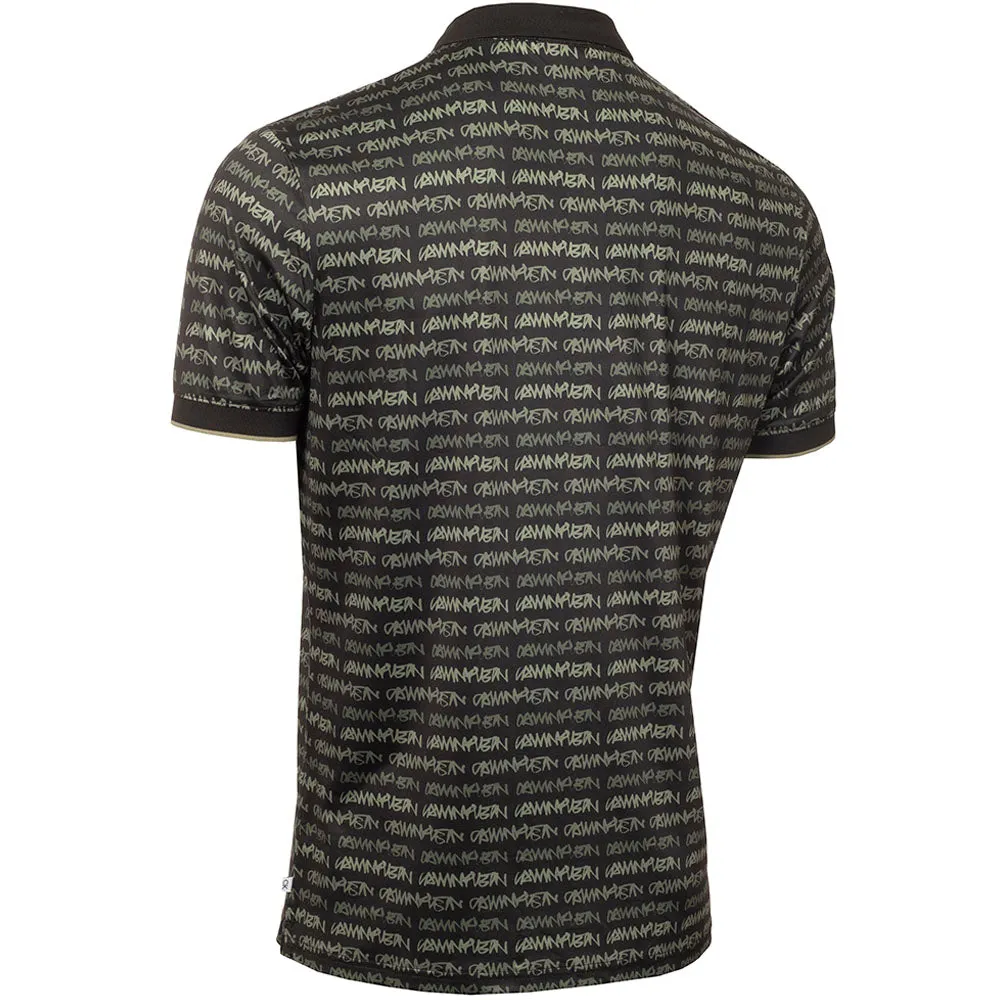 Calvin Klein Signature Polo Shirt - Black/Cameo Green