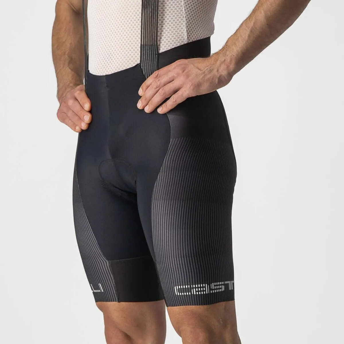 Castelli Free Aero RC Pro Mens Cycling Bibshorts (Black/White)