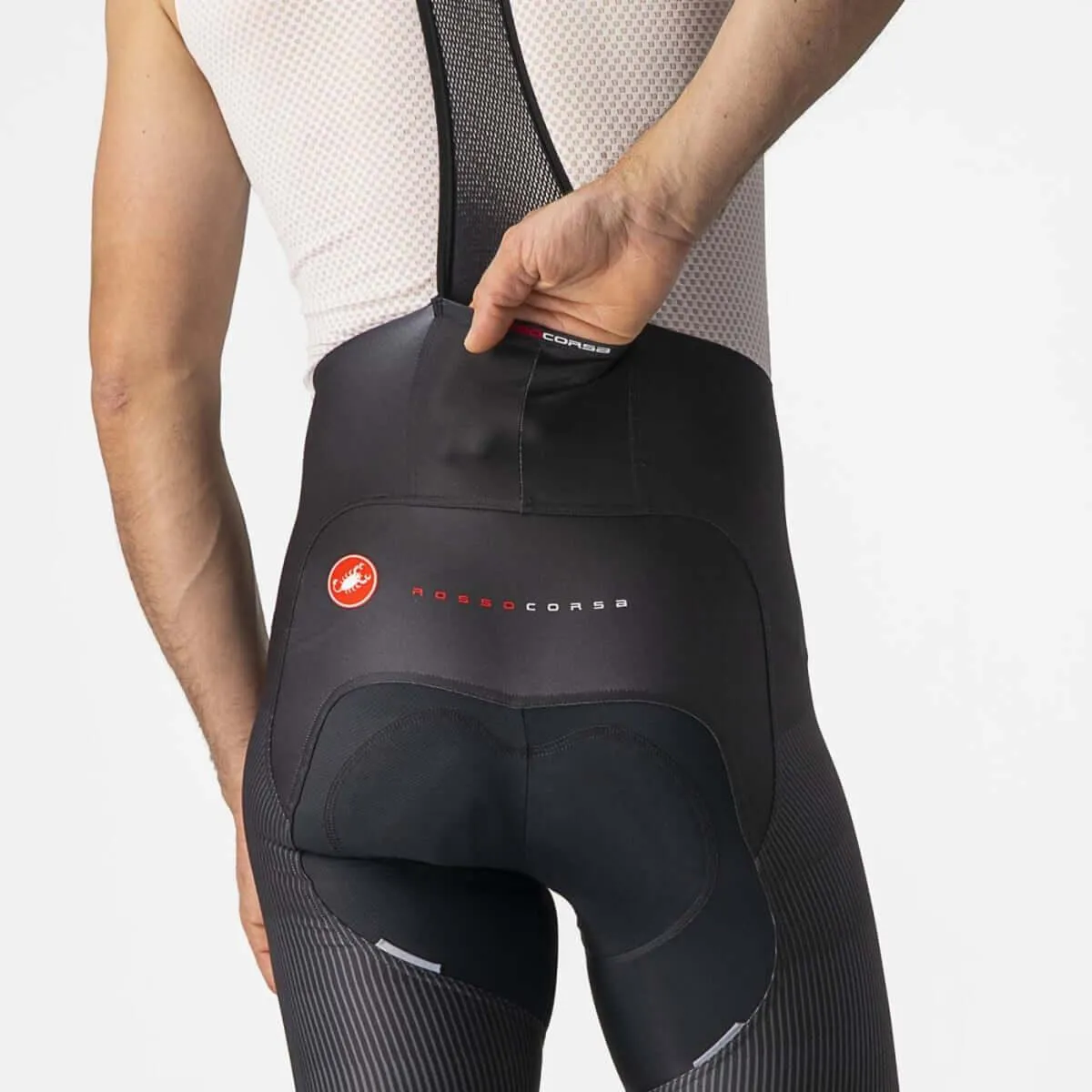 Castelli Free Aero RC Pro Mens Cycling Bibshorts (Black/White)