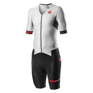 Castelli Free Sanremo 2 Short Sleeve Men's Triathlon Suit (White/Black)