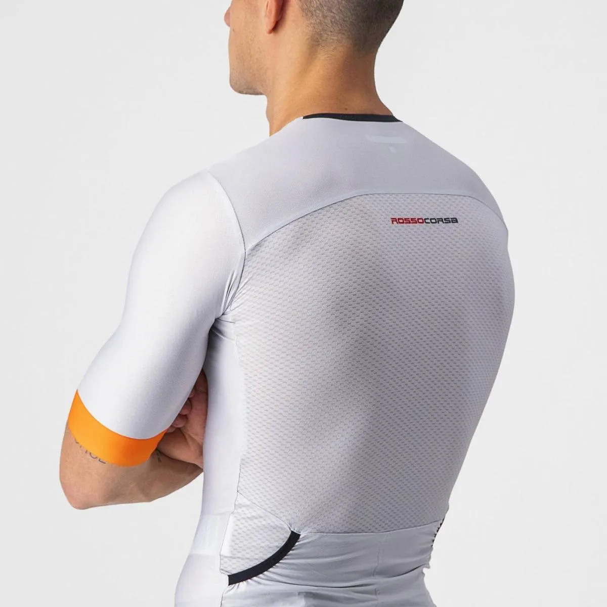 Castelli Free Speed 2 Men's Triathlon Top (Silver Gray/Brilliant Orange)