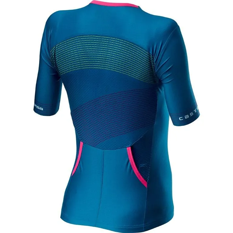 Castelli Free Speed 2 Women's Triathlon Top (Multicolour Marine Blue)
